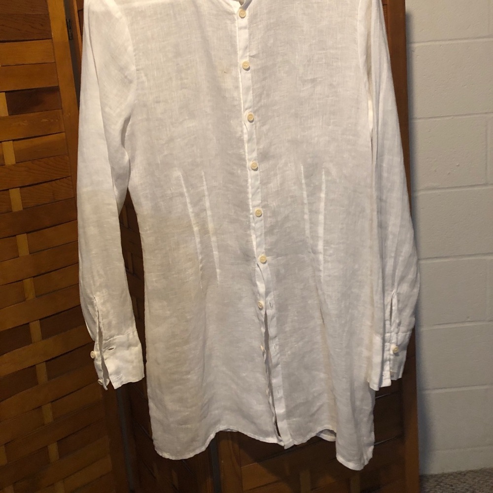 CP SHADES linen tunic. Can be worn as a top or beach cover up